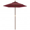 Parasol ogrodowy na drewnianym słupku, bordo, 196x231 cm