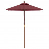 Parasol ogrodowy na drewnianym słupku, bordo, 196x231 cm