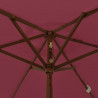 Parasol ogrodowy na drewnianym słupku, bordo, 196x231 cm