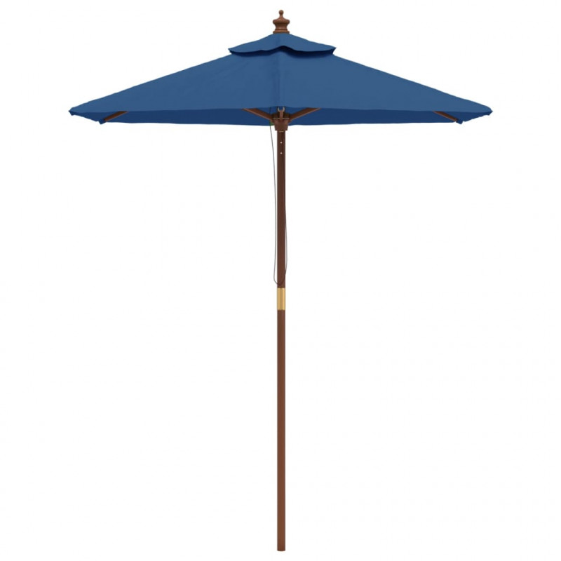 Parasol ogrodowy na drewnianym słupku, lazurowy, 196x231 cm
