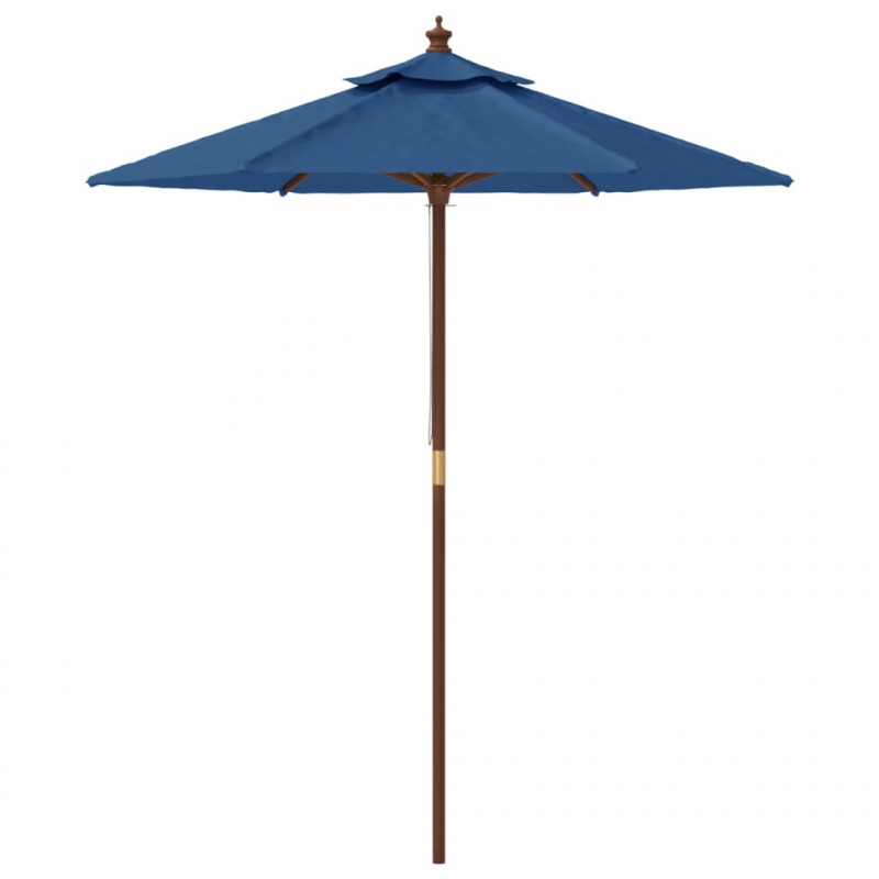 Parasol ogrodowy na drewnianym słupku, lazurowy, 196x231 cm