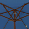 Parasol ogrodowy na drewnianym słupku, lazurowy, 196x231 cm