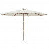Parasol ogrodowy na drewnianym słupku, piaskowy, 400x273 cm