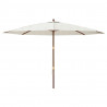 Parasol ogrodowy na drewnianym słupku, piaskowy, 400x273 cm