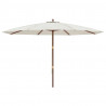 Parasol ogrodowy na drewnianym słupku, piaskowy, 400x273 cm