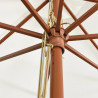 Parasol ogrodowy na drewnianym słupku, piaskowy, 400x273 cm