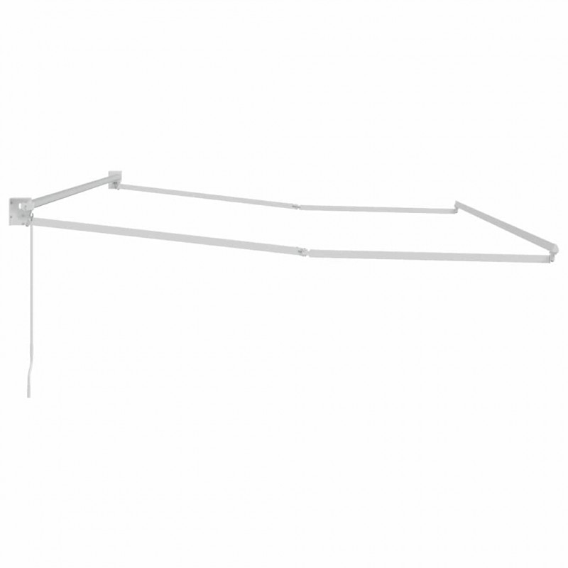 Markiza chowana Biały 400 × 300 cm Aluminium