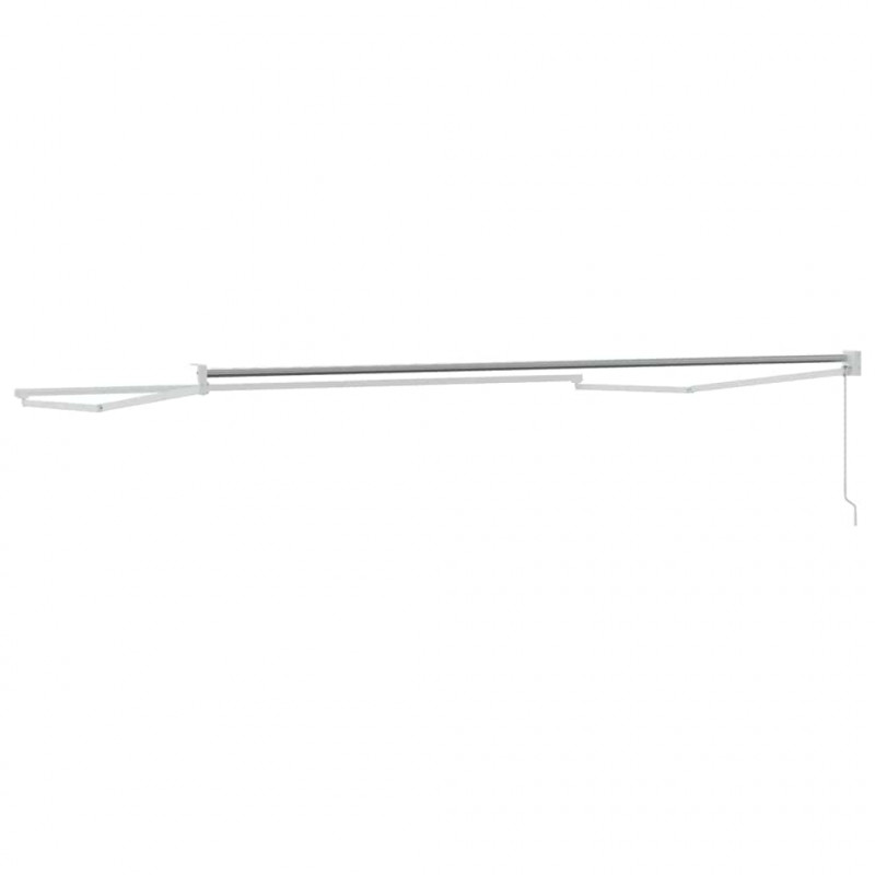 Markiza chowana Biały 400 × 300 cm Aluminium