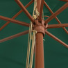 Parasol ogrodowy na drewnianym słupku, zielony, 400x273 cm