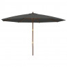 Parasol ogrodowy na drewnianym słupku, antracytowy, 400x273 cm