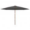 Parasol ogrodowy na drewnianym słupku, antracytowy, 400x273 cm