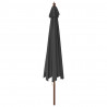 Parasol ogrodowy na drewnianym słupku, antracytowy, 400x273 cm