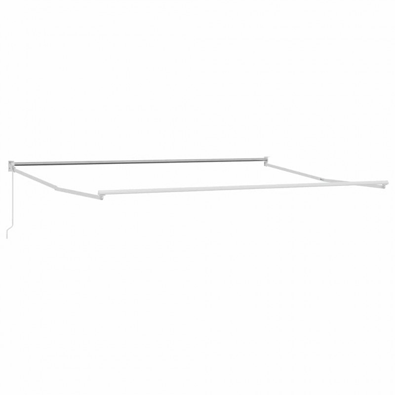 Markiza chowana Biały 500 × 300 cm Aluminium