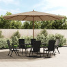 Parasol ogrodowy na drewnianym słupku, taupe, 400x273 cm
