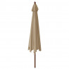Parasol ogrodowy na drewnianym słupku, taupe, 400x273 cm