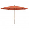 Parasol ogrodowy na drewnianym słupku, terakotowy, 400x273 cm