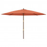 Parasol ogrodowy na drewnianym słupku, terakotowy, 400x273 cm
