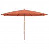 Parasol ogrodowy na drewnianym słupku, terakotowy, 400x273 cm