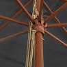 Parasol ogrodowy na drewnianym słupku, czarny, 400x273 cm