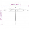 Parasol ogrodowy na drewnianym słupku, czarny, 400x273 cm