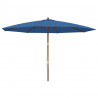 Parasol ogrodowy na drewnianym słupku, lazurowy, 400x273 cm