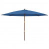 Parasol ogrodowy na drewnianym słupku, lazurowy, 400x273 cm