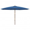 Parasol ogrodowy na drewnianym słupku, lazurowy, 400x273 cm