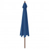Parasol ogrodowy na drewnianym słupku, lazurowy, 400x273 cm