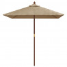 Parasol ogrodowy na drewnianym słupku, taupe, 198x198x231 cm