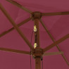 Parasol ogrodowy na drewnianym słupku, bordowy, 198x198x231 cm