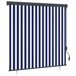 Roleta Niebieski i biały 180 x 250 cm Materiał i Aluminium