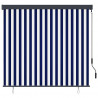 Roleta Niebieski i biały 180 x 250 cm Materiał i Aluminium