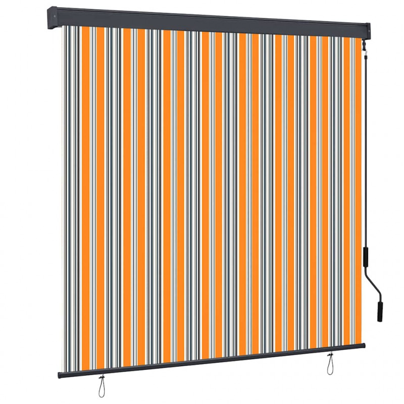 Roleta Żółty i Niebieski 180 x 250 cm Materiał i Aluminium