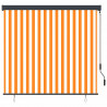 Roleta Biały i Pomarańczowy 180 x 250 cm Materiał i Aluminium