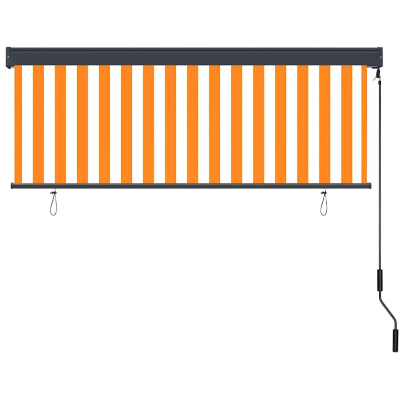 Roleta Biały i Pomarańczowy 180 x 250 cm Materiał i Aluminium