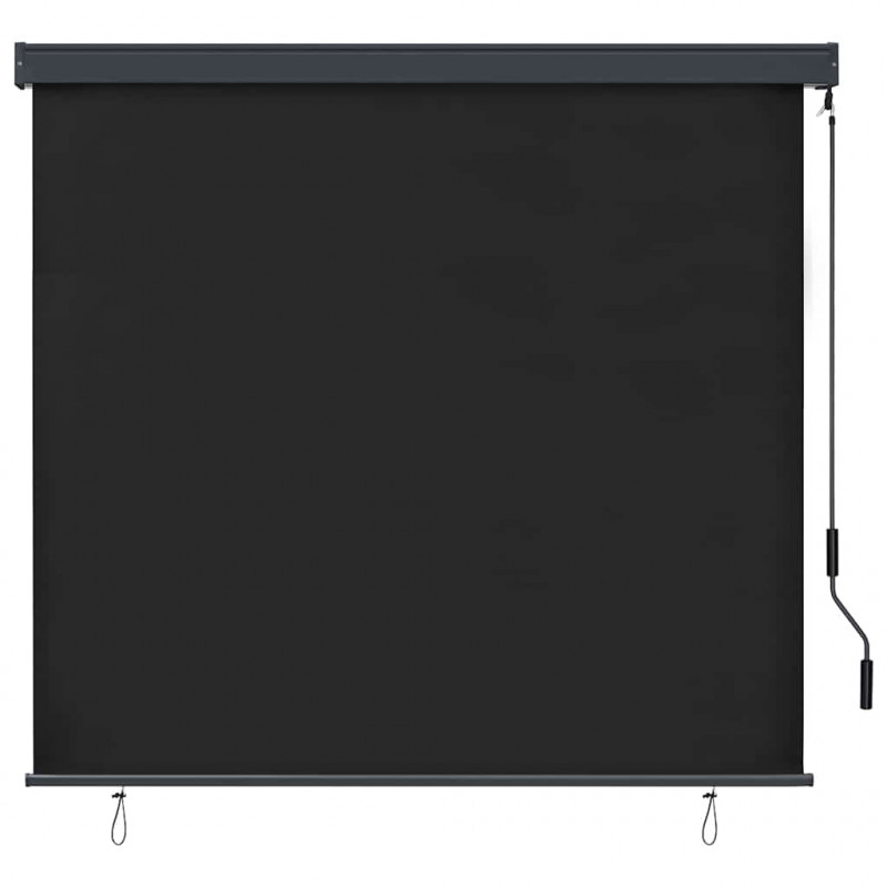 Roleta z zasłonami Antracyt 180 x 250 cm Materiał i Aluminium