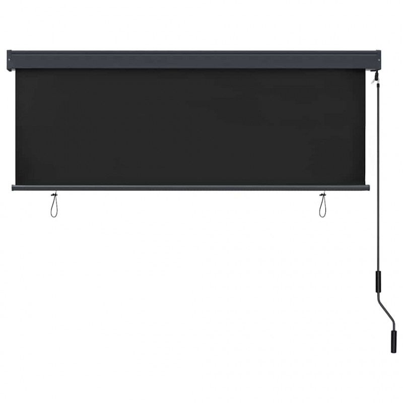 Roleta z zasłonami Antracyt 180 x 250 cm Materiał i Aluminium