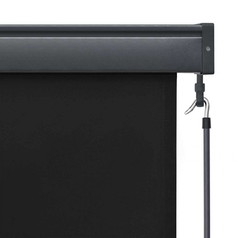 Roleta z zasłonami Antracyt 180 x 250 cm Materiał i Aluminium