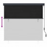 Roleta z zasłonami Antracyt 180 x 250 cm Materiał i Aluminium