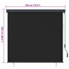 Roleta z zasłonami Antracyt 180 x 250 cm Materiał i Aluminium