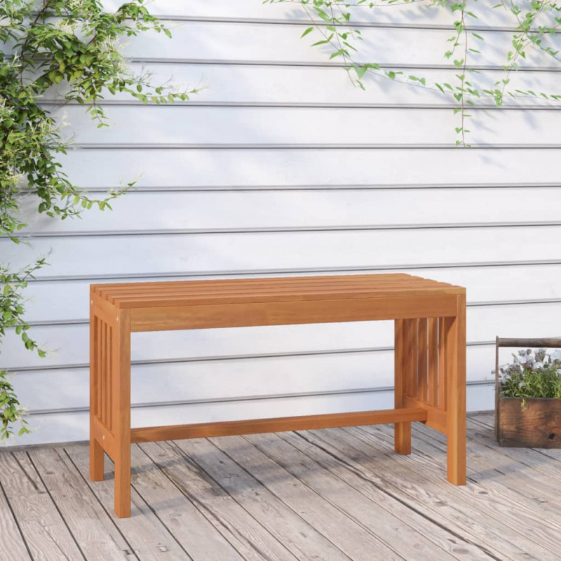 Ławka ogrodowa, 80 cm, lite drewno eukaliptusowe