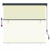 Roleta z zasłonami Kremowy 180 x 250 cm Materiał i Aluminium