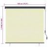 Roleta z zasłonami Kremowy 180 x 250 cm Materiał i Aluminium