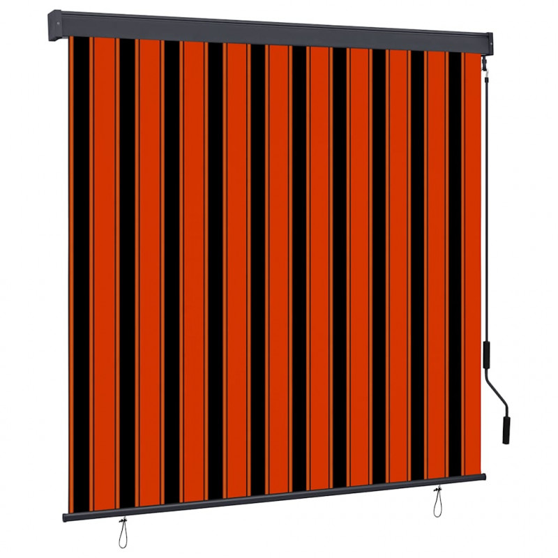 Roleta Pomarańczowy i brązowy 180 x 250 cm Materiał i Aluminium
