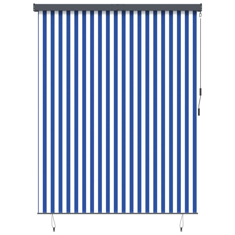 Roleta Niebieski i biały 200 x 250 cm Materiał i Aluminium