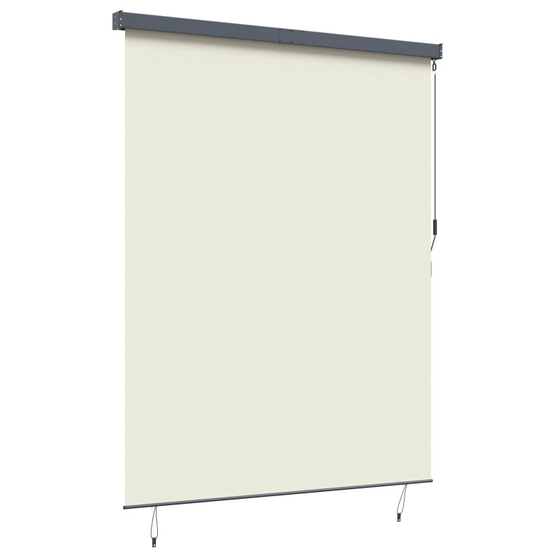 Roleta z zasłonami Kremowy 200 x 250 cm Materiał i Aluminium
