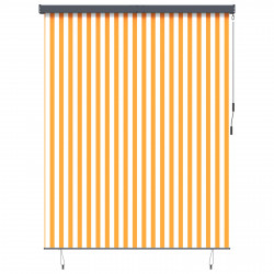 Roleta Biały i Pomarańczowy 200 x 250 cm Materiał i Aluminium