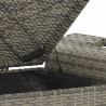 Ławka ogrodowa z poduszką, szara, 116x46x57 cm, polirattan