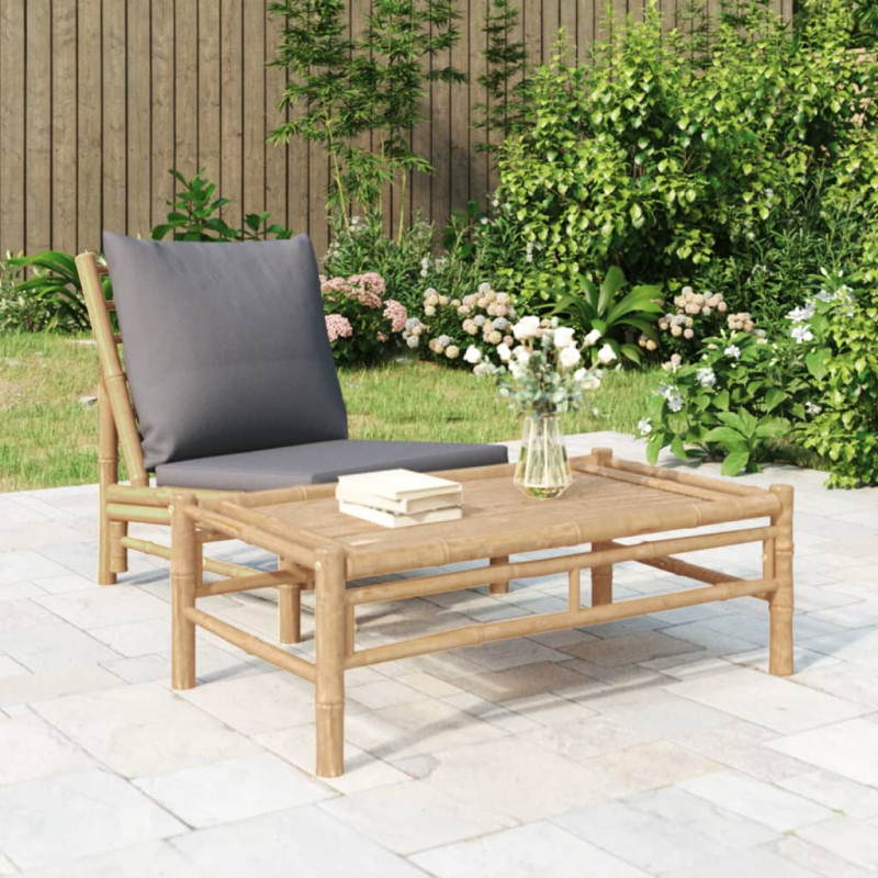 Stolik ogrodowy, 100x55x33 cm, bambusowy
