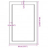 Półka, 40x60x(2-6) cm, surowe lite drewno dębowe
